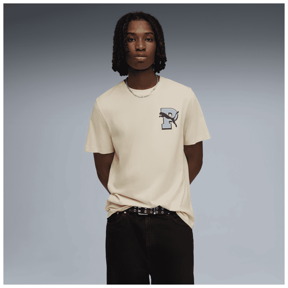 Puma Branded Graphic Varsity Tee - Alpine Snow