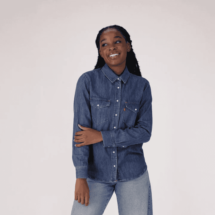 LEVI'S® WOMEN'S ICONIC WESTERN SHIRT - DARK INDIGO
