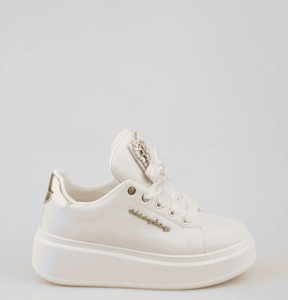 Sissy Boy Anita Sneakers - Cream - Gold