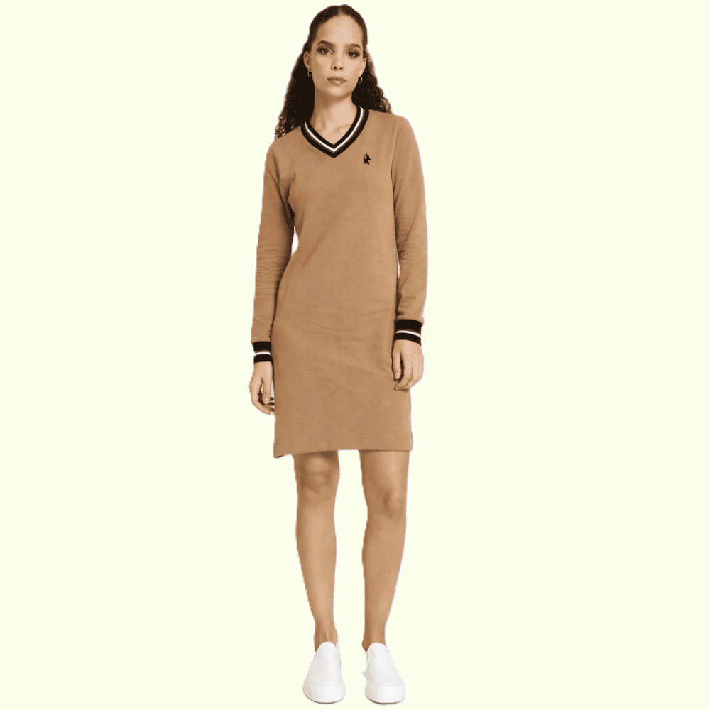 Polo Ladies Cory Pique Dress - Camel