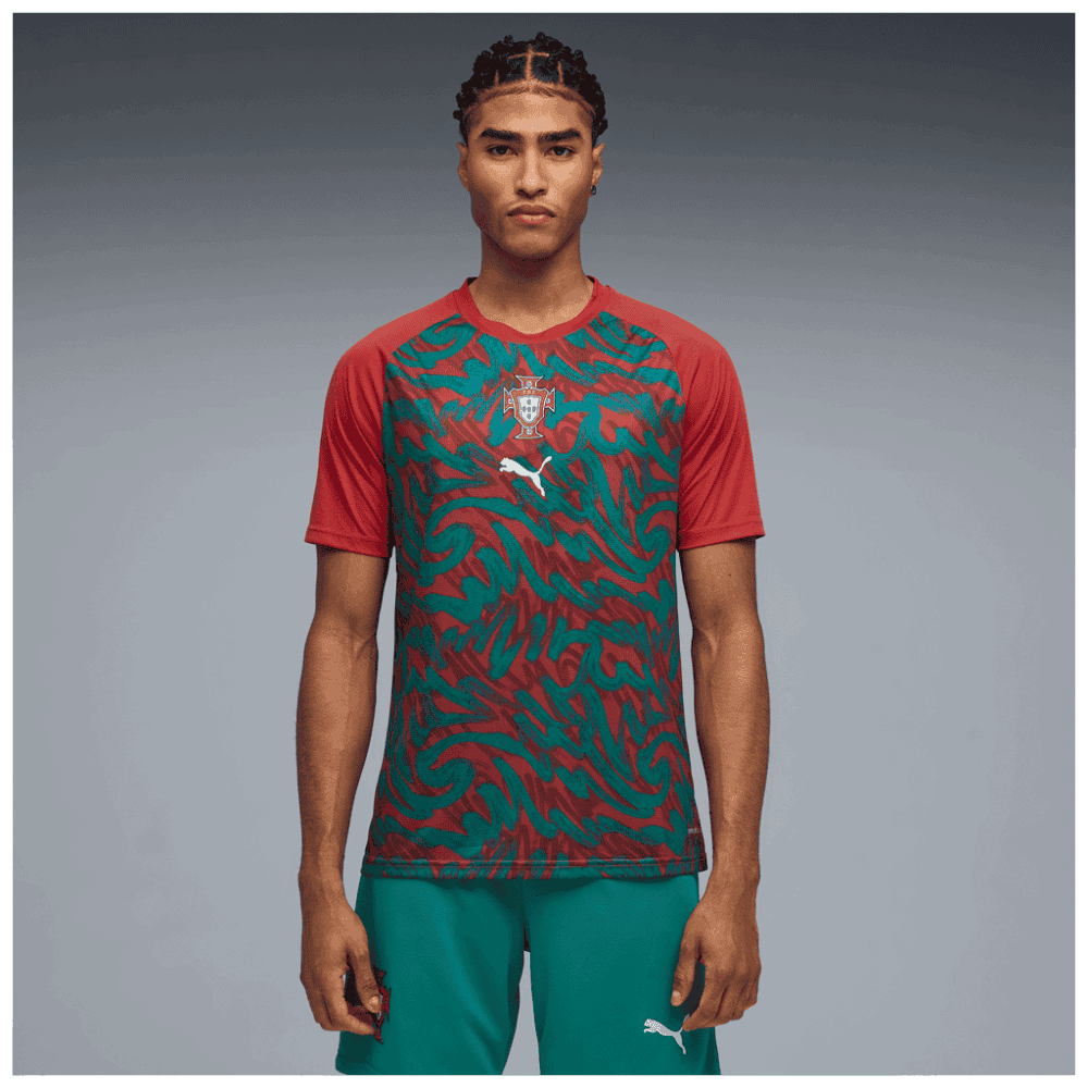 Puma Portugal Warmup Jersey Men - Club Red-Green Lagoon