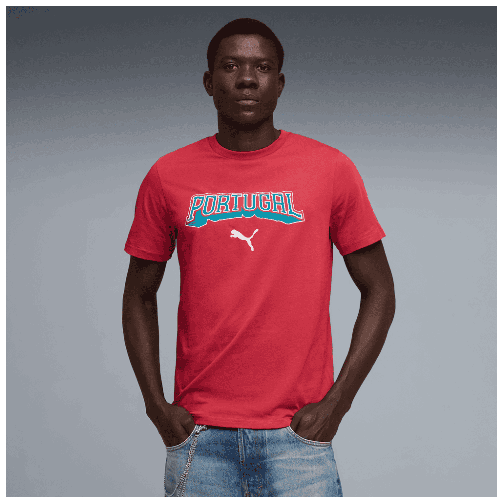 Puma Portugal Football Culture Tee - Club Red-Puma White